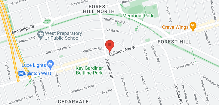map of 840 EGLINTON AVE W